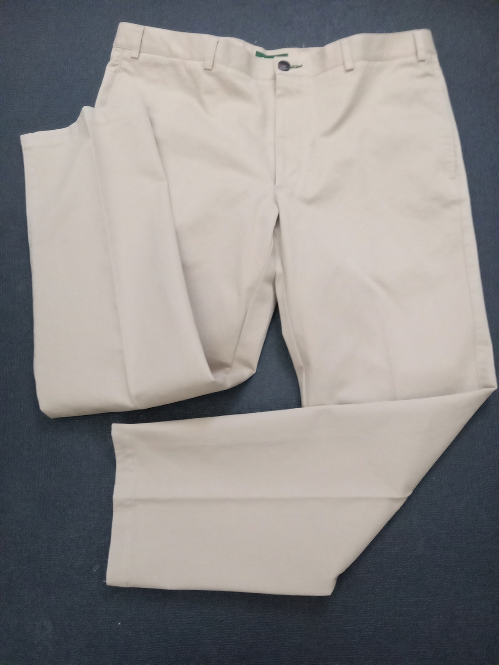 Orvis Slim Fit Men's Cotton Twill Flat Front Beige Pants 40x30